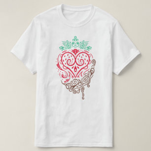 T-shirt dessin de doodé de fraise chocolat