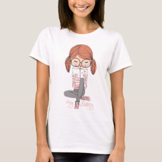 T-shirt dessin de femme-fille-illustration-