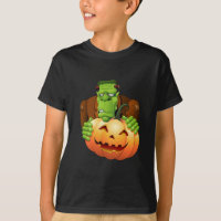 Dessin de Frankenstein Monster avec Citrouille