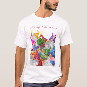 T-shirt Dessin de la fête Gnome de Noël Joyeux
