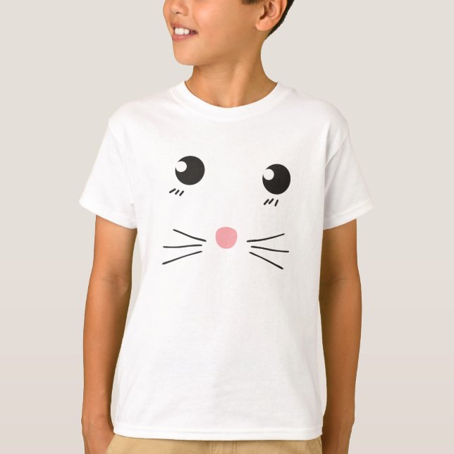 T-shirt Dessin de la ligne de face du chat (Devant)