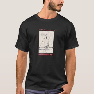 T-shirt Dessin de la ligne de voilier West Wight Potter 15