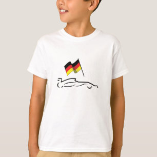 T-shirt Dessin de la ligne de voiture de course avec drape