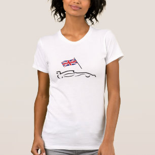 T-shirt Dessin de la ligne de voiture de course avec drape