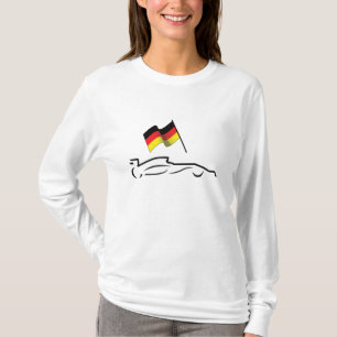 T-shirt Dessin de la ligne de voiture de course avec drape