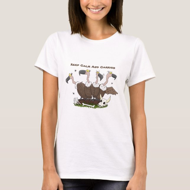 T-shirt Dessin de l'humour vautours drôle (Devant)