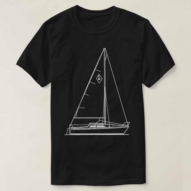 T-shirt Dessin de ligne imprimé à l'arrière (Design devant)