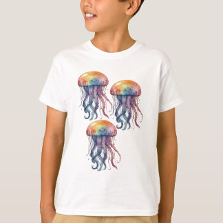 T-shirt Dessin de méduse aquarelle