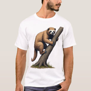T-shirt Dessin de paresseux vintage graphique faune (2)