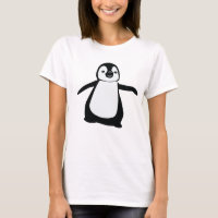 Dessin de pingouin mignon noir et blanc