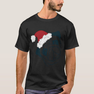 T-shirt Dessin de Pug qui regarde ! Joli Pug de Noël avec