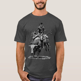 T-shirt Dessin de sports de rodéo vintage