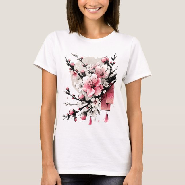 T-shirt Dessin d'encre de Hoa Dao Bonne année (Devant)