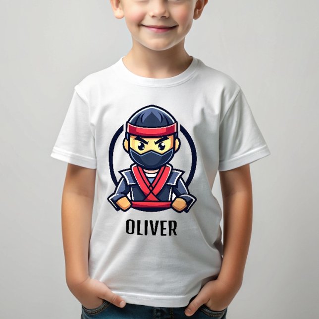 T-shirt Dessin des garçons Cute Ninja Warrior (Créateur téléchargé)