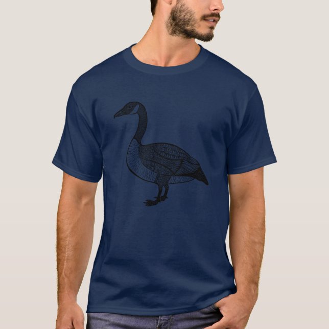 T-shirt Dessin détaillé de l'oiseau de Canada Goose (Devant)