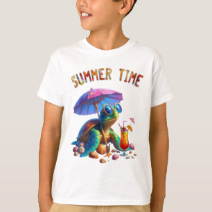 T-shirt Dessin d'Imaginaire d'une tortue se reposant sur l