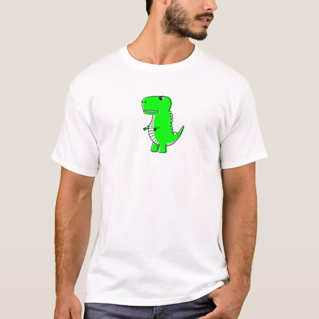 T-shirt Dessin Dinosaure Vert (Devant)