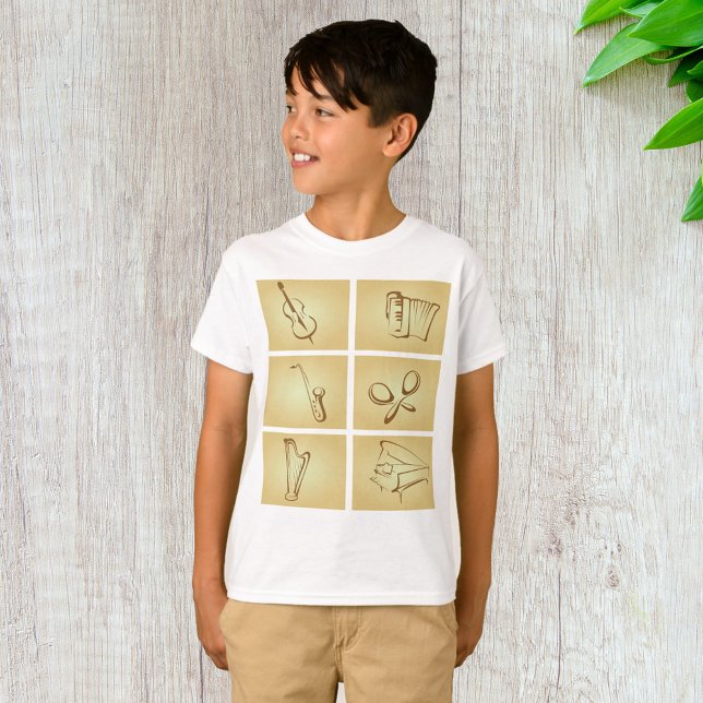 T-shirt Dessin d'instruments de musique (Créateur téléchargé)