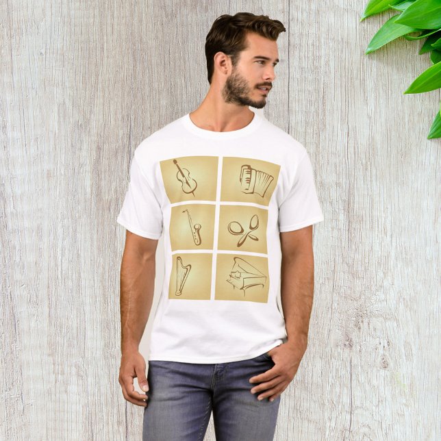 T-shirt Dessin d'instruments de musique (Créateur téléchargé)