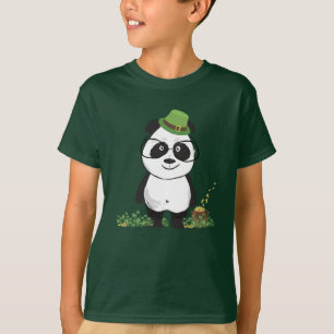 T-shirt Dessin d'ours de Jour de l'Saint Patrick de panda