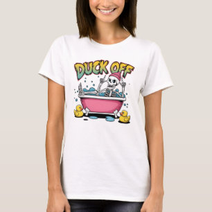 T-shirt Dessin drôle de squelette - Canard dégage - 61161