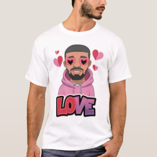T-shirt Dessin du coeur des yeux de Valentine