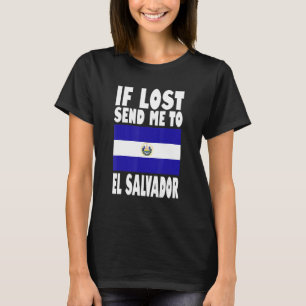 T-shirt Dessin du drapeau d'El Salvador Si perdu envoyez-