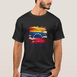 T-shirt Dessin du drapeau Venezuela Libre 2026 pour la fie