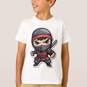 T-shirt Dessin du guerrier Chibi Ninja - Fierce Martial Ar