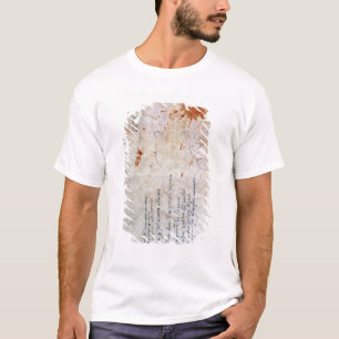 T-shirt Dessin d'une urne et d'une figure avec des notes