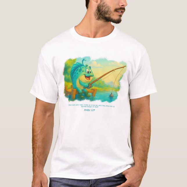 T-shirt Dessin en chemise de Fisher (Devant)