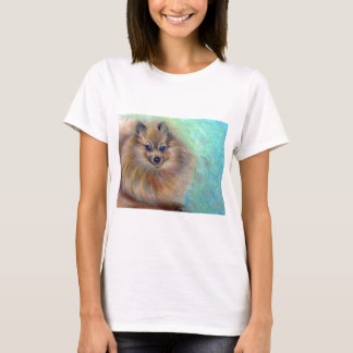 T-shirt Dessin en pastel de Pomeranian