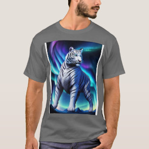 T-shirt dessin en tigre blanc 2