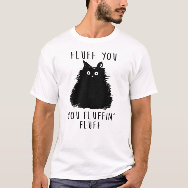 T-shirt Dessin Fluit You Black Cat (Devant)