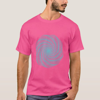 T-shirt dessin géométrique Violet