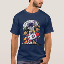 Dessin humoristique d'astronaute faisant le dab fu