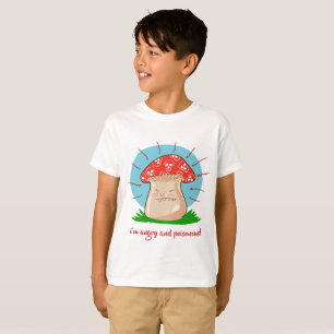 T-shirt dessin humoristique de champignons en colère