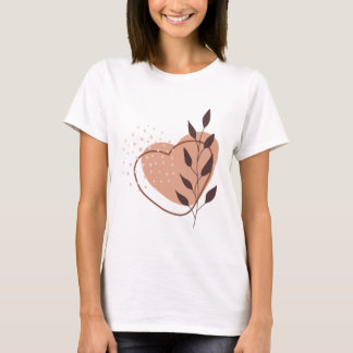 T-shirt Dessin minimaliste Abstrait de ligne cardiaque mod
