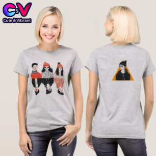 T-shirt Dessin moderne simple des jeunes cool