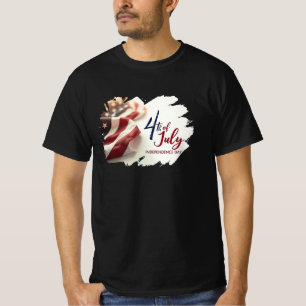 T-shirt Dessin patriotique du Jour de l'Indépendance du 4