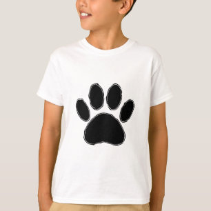 T-shirt Dessin Paw Chien En Noir