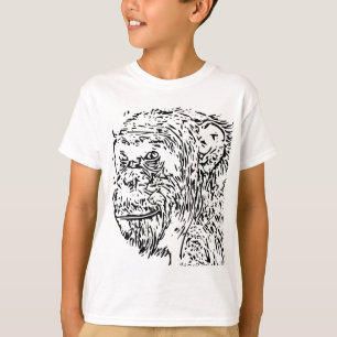 T-shirt Dessin sur le chimpanzé