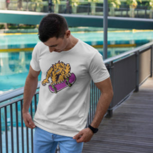 T-shirt Dessin sur le Tiger Skateboard