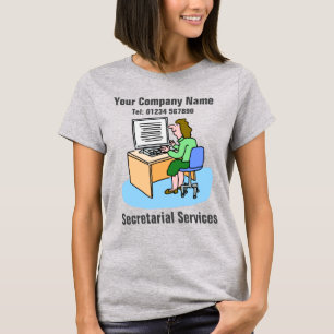 T-shirt Dessin sur les services de secrétariat pour person