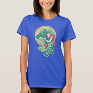 T-shirt Dessin Sweet Girl Et Unicorne