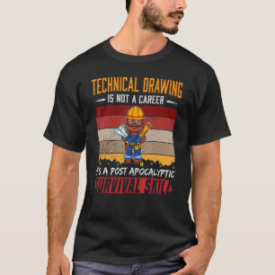 T-shirt Dessin Technique Pour Hommes N'Est Pas Un Tissu De