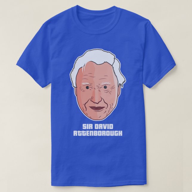 T-shirt dessin vectoriel sir david attenborough (Design devant)