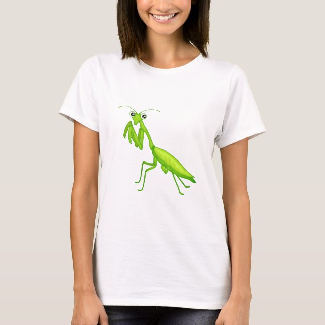 T-shirt Dessin vert de prière Mantis Unisex Adulte Vêtemen (Devant)