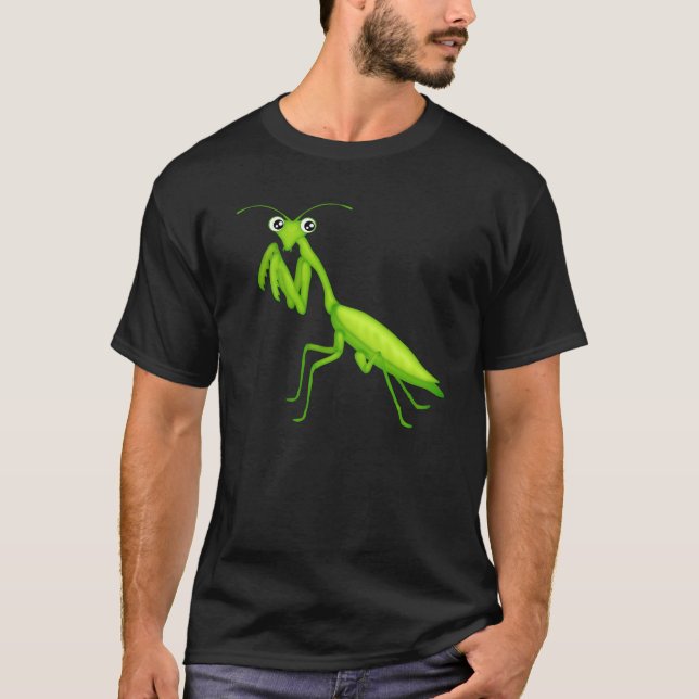 T-shirt Dessin vert de prière Mantis Unisex Adulte Vêtemen (Devant)