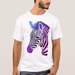 T-shirt Dessin zébré gras et coloré
